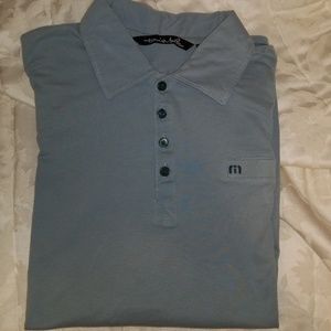 Travis Mathew Light Blue Golf Shirt